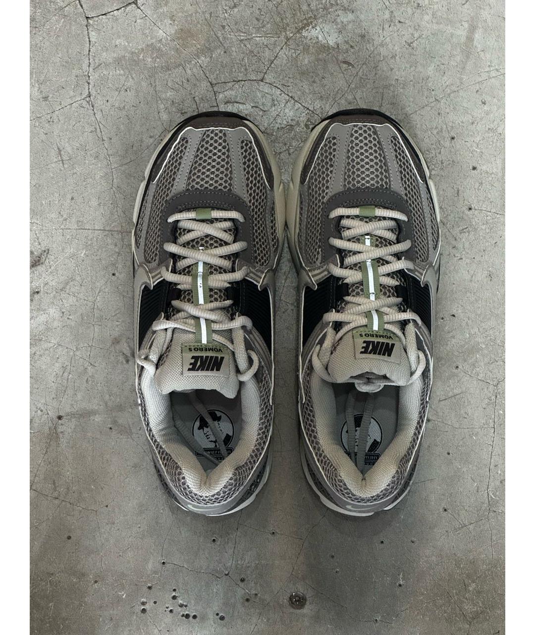 NIKE Серые текстильные низкие кроссовки / кеды, фото 3