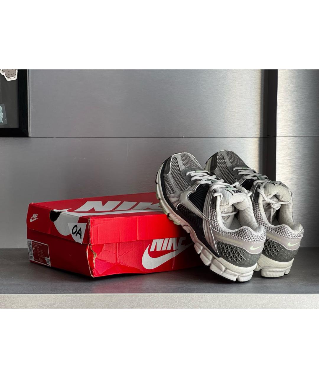 NIKE Серые текстильные низкие кроссовки / кеды, фото 7