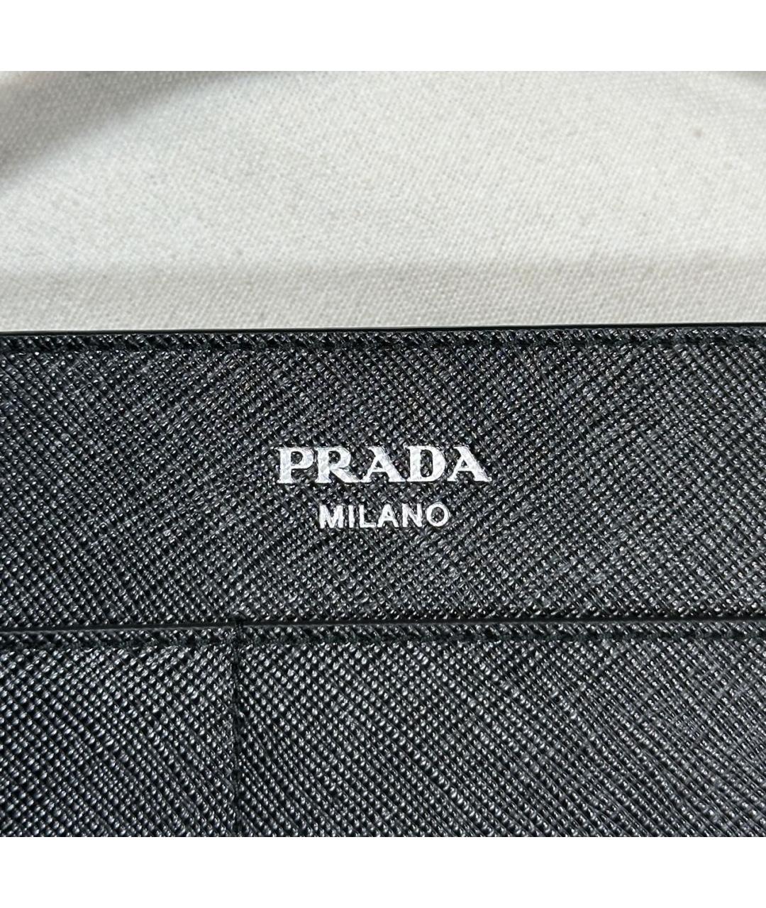 PRADA Черная кожаная сумка через плечо, фото 6