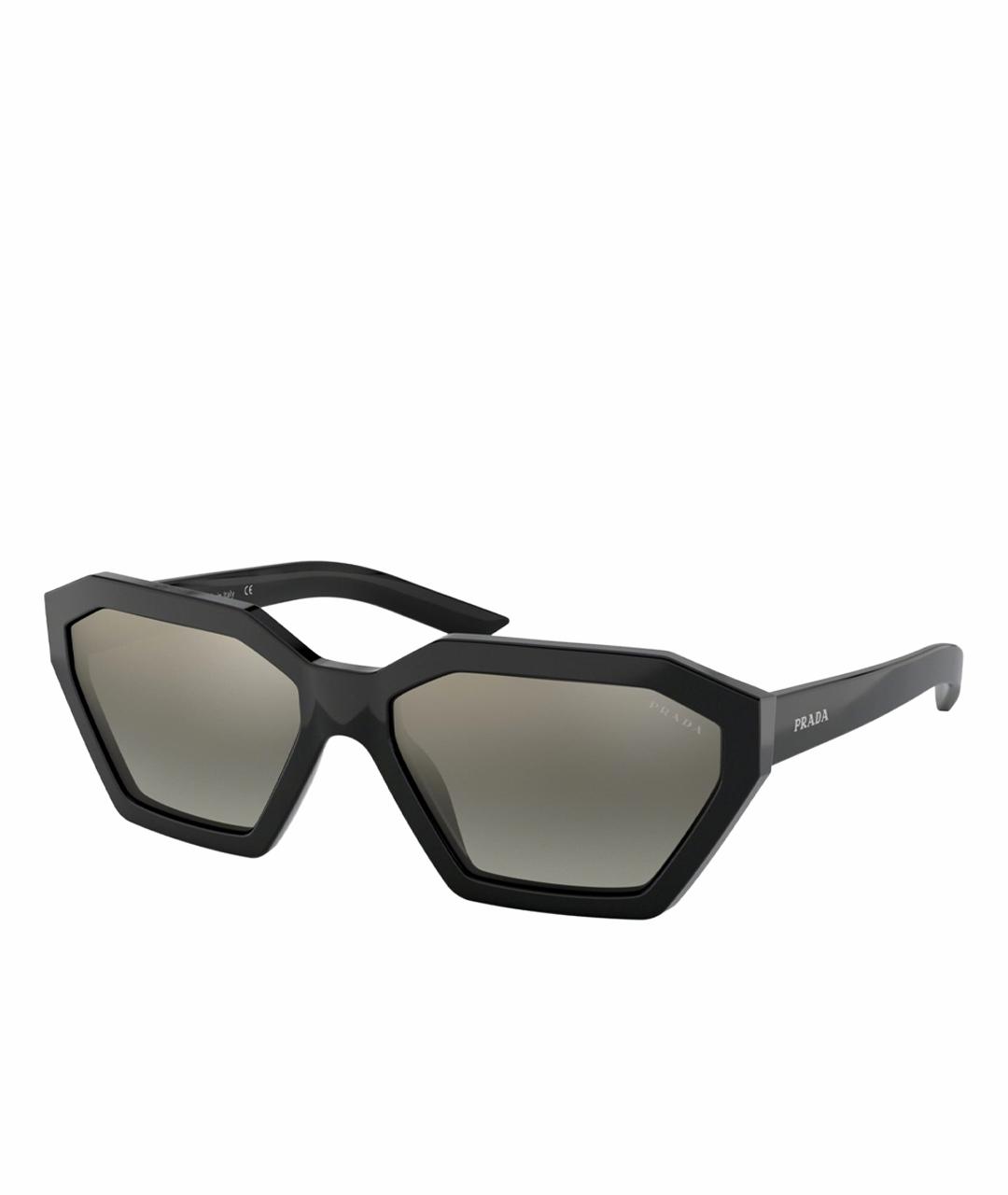 PRADA Черные пластиковые солнцезащитные очки, фото 1