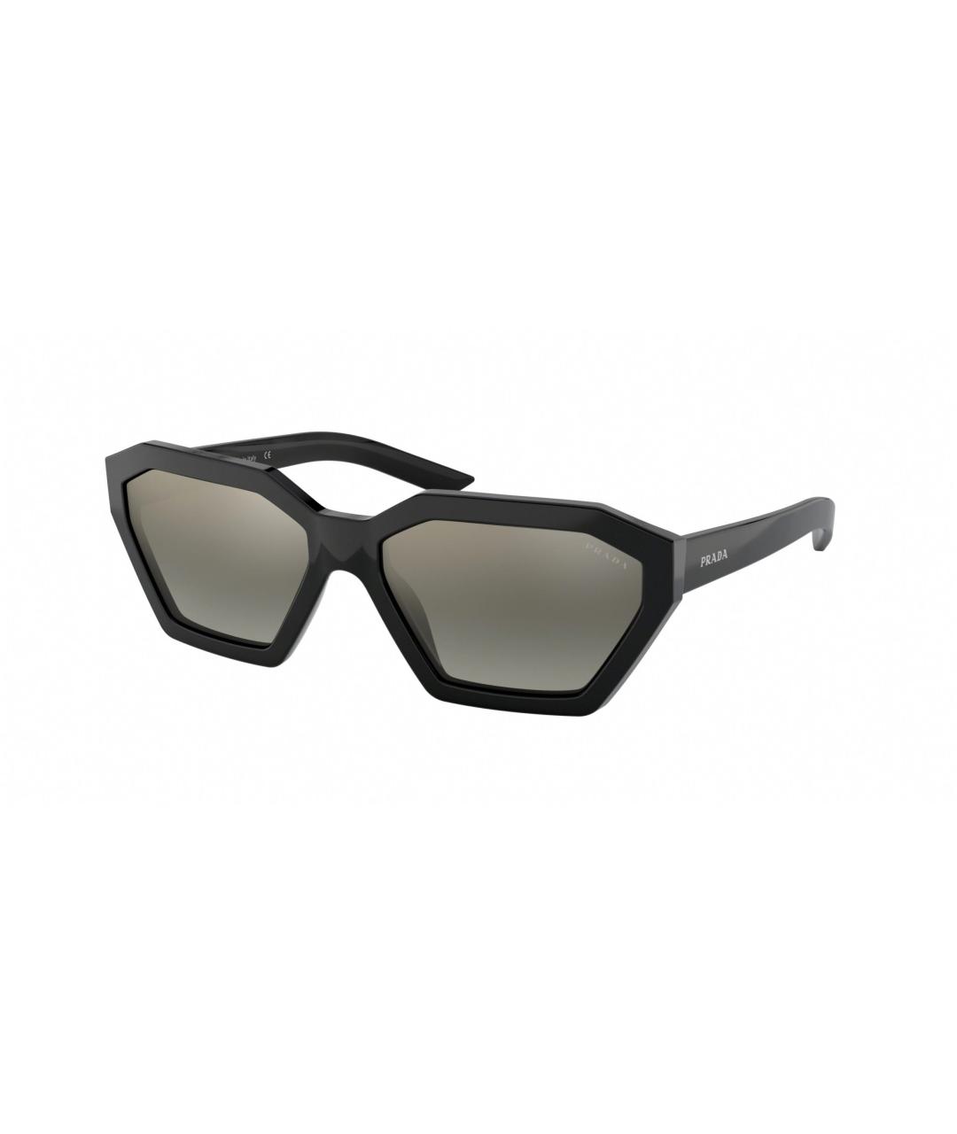 PRADA Черные пластиковые солнцезащитные очки, фото 4