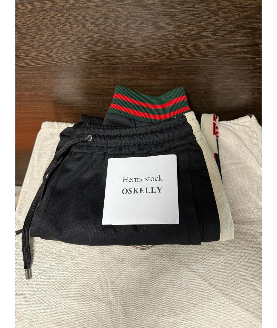 GUCCI Черные повседневные брюки, фото 2