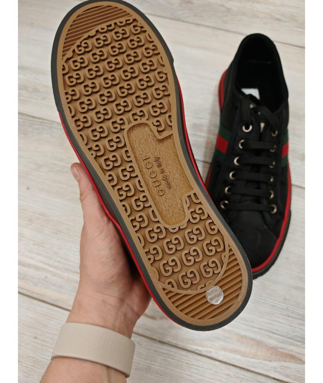 GUCCI Черные текстильные кеды, фото 7