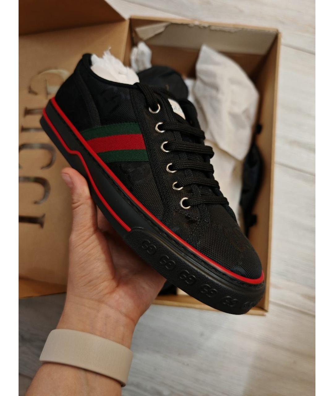 GUCCI Черные текстильные кеды, фото 8