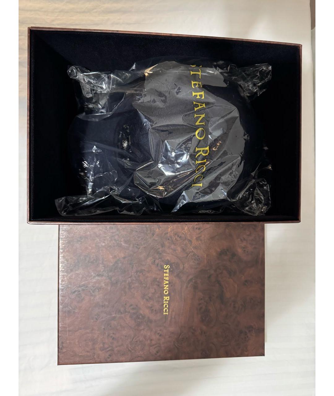 STEFANO RICCI Темно-синяя кашемировая кепка/бейсболка, фото 8