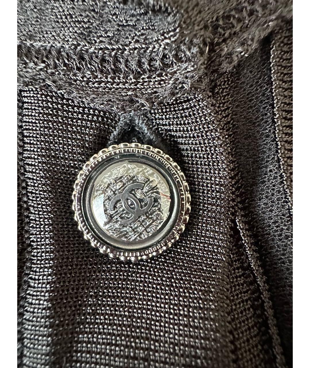CHANEL Черное вискозное повседневное платье, фото 7
