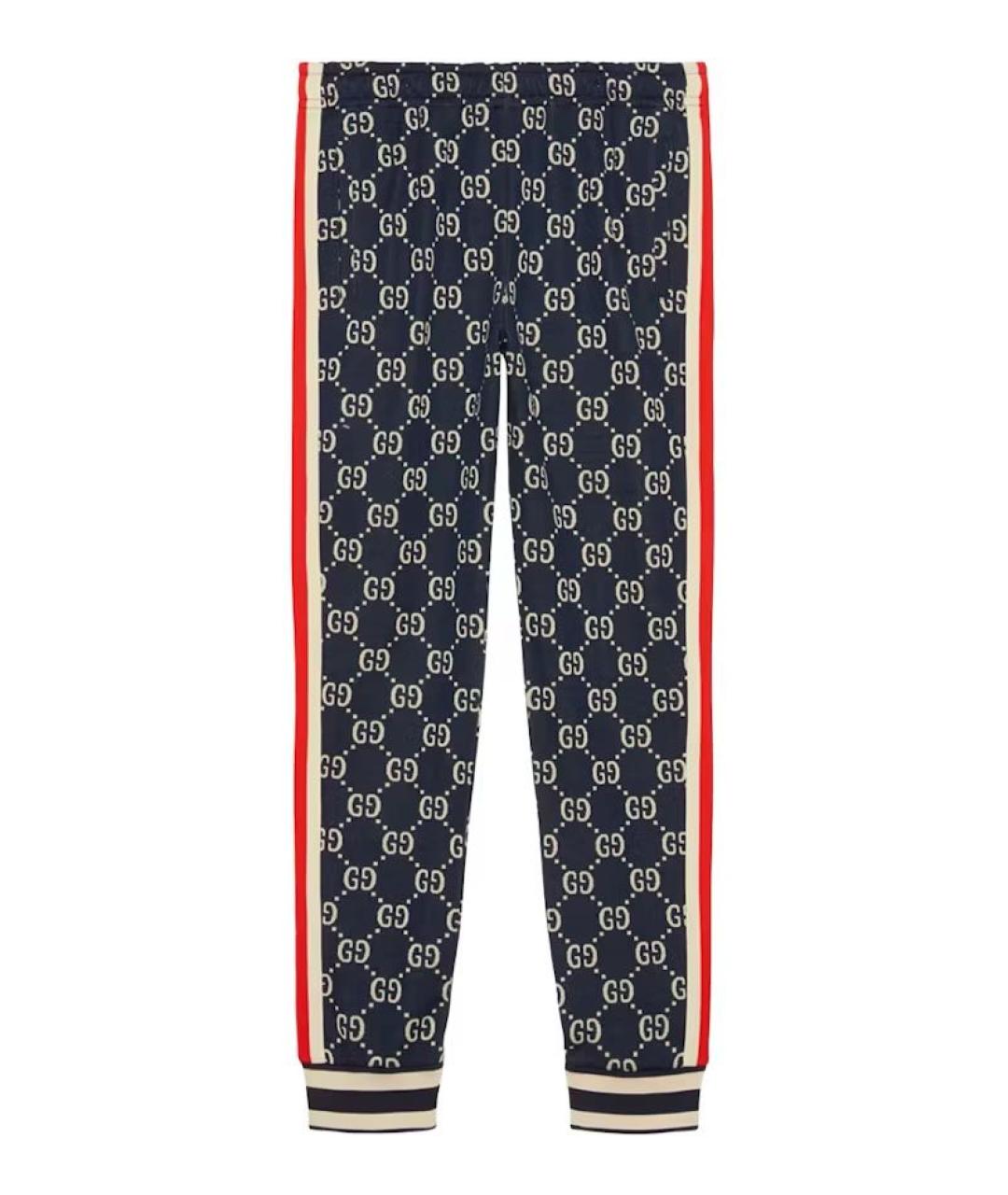 GUCCI Темно-синие повседневные брюки, фото 6