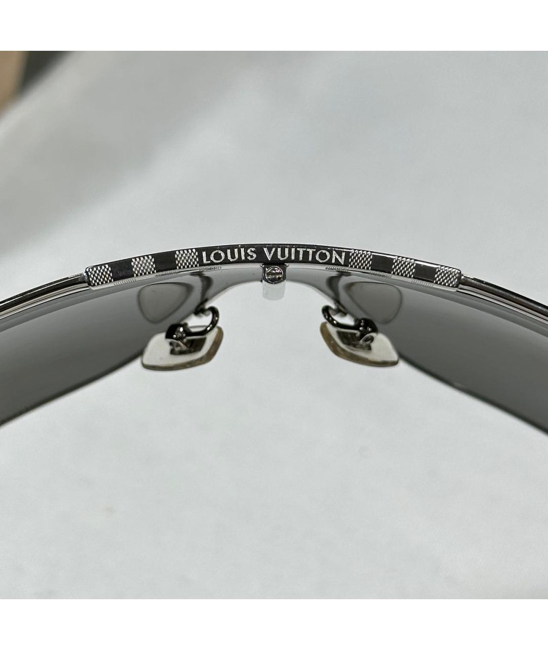 LOUIS VUITTON Черные металлические солнцезащитные очки, фото 7