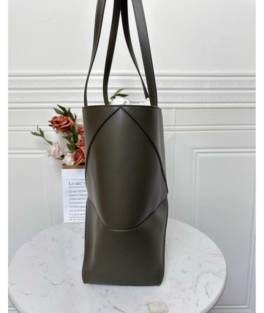 LOEWE Зеленая кожаная сумка тоут, фото 5