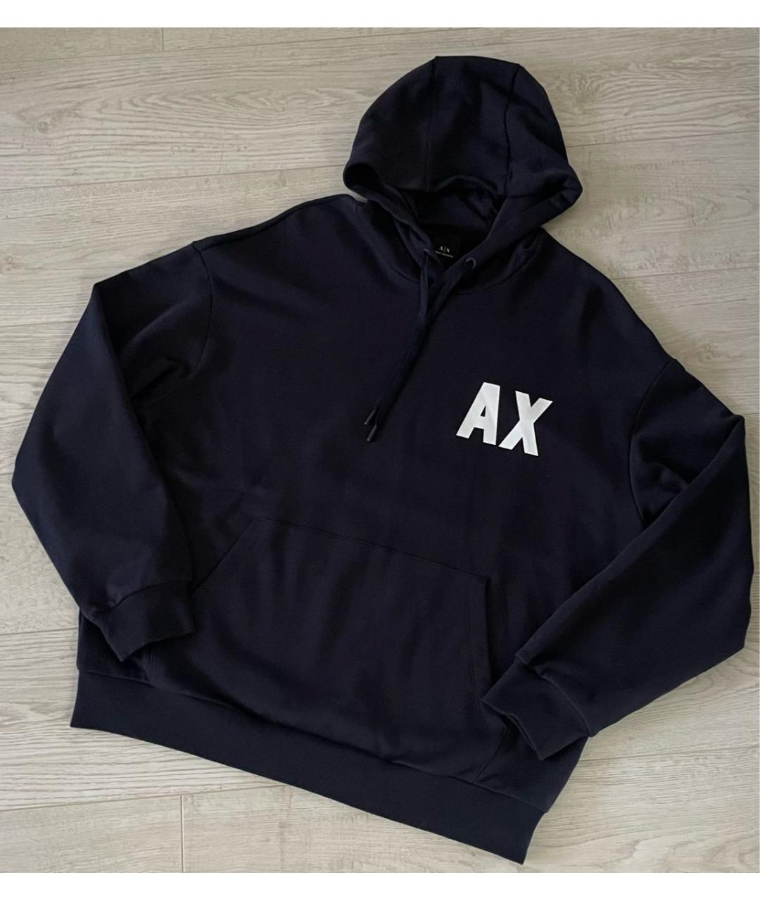 ARMANI EXCHANGE Темно-синий хлопковый спортивный костюм, фото 9