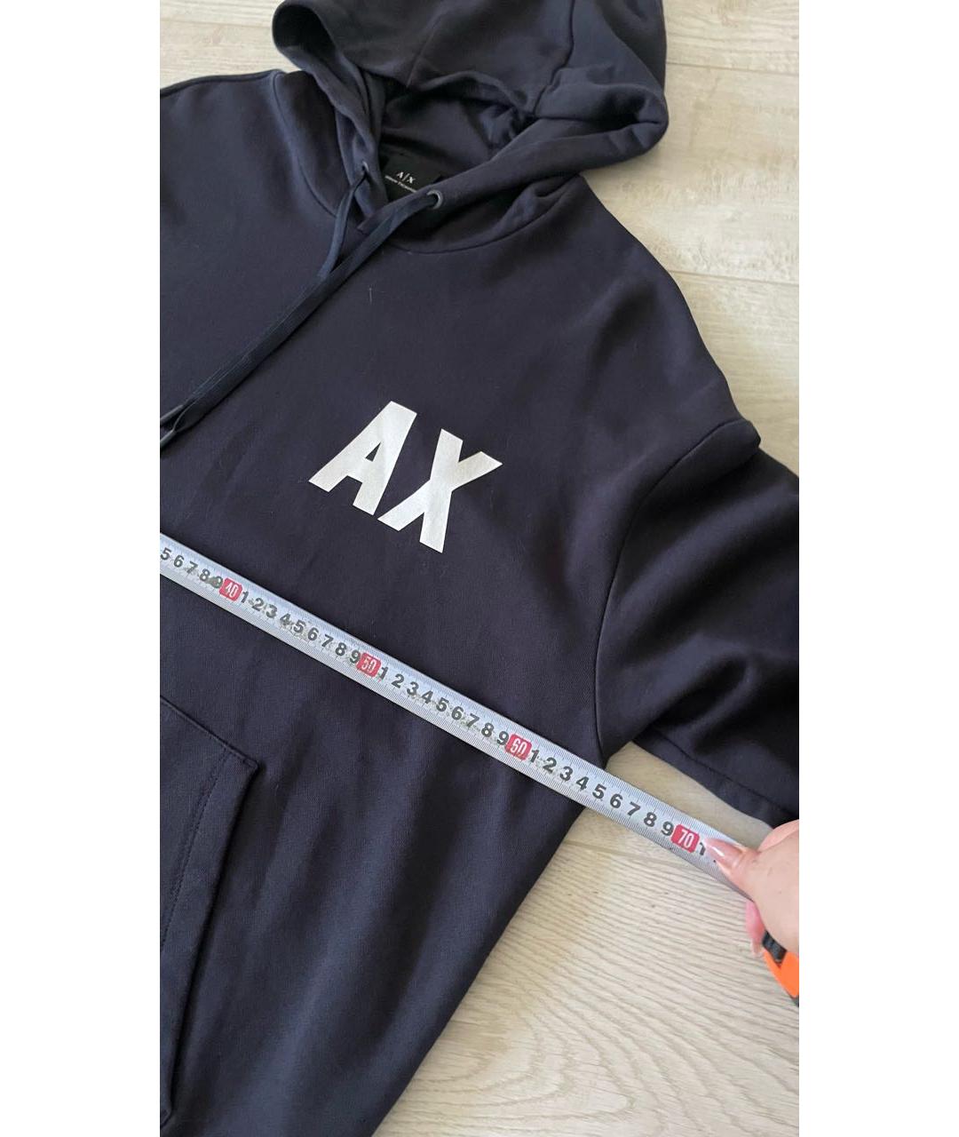 ARMANI EXCHANGE Темно-синий хлопковый спортивный костюм, фото 4