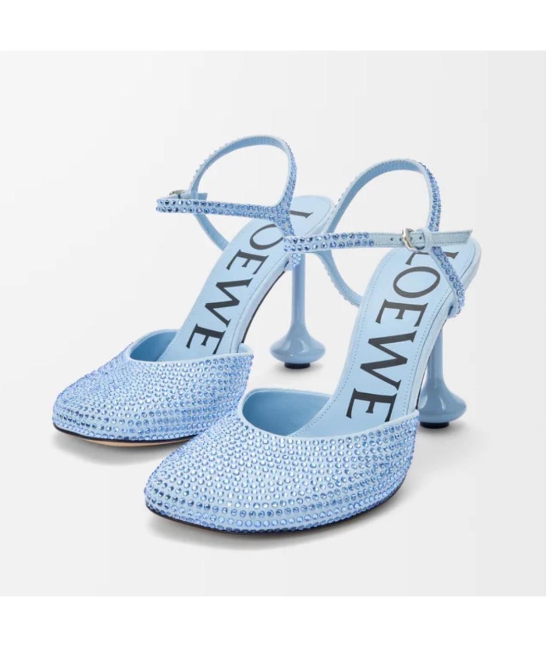 LOEWE Голубые босоножки, фото 1