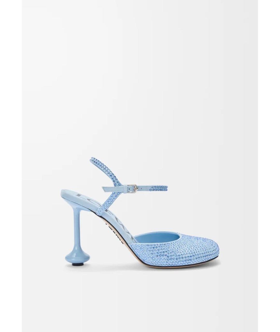 LOEWE Голубые босоножки, фото 3