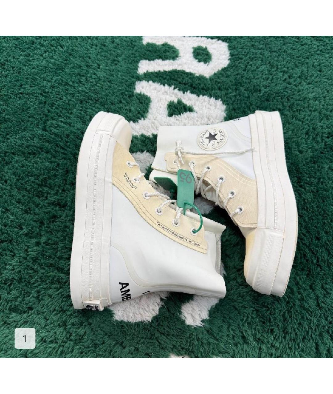 CONVERSE Белые резиновые высокие кроссовки / кеды, фото 4
