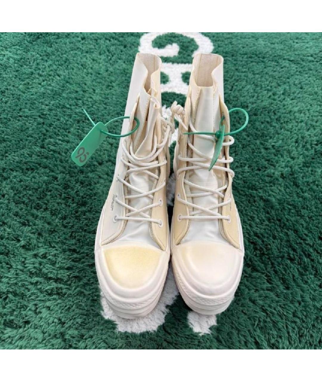 CONVERSE Белые резиновые высокие кроссовки / кеды, фото 2