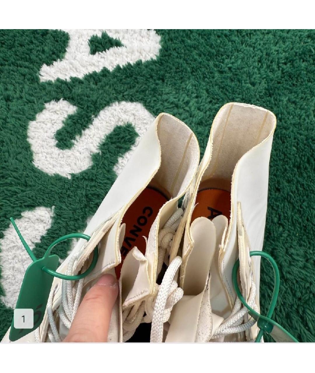 CONVERSE Белые резиновые высокие кроссовки / кеды, фото 6
