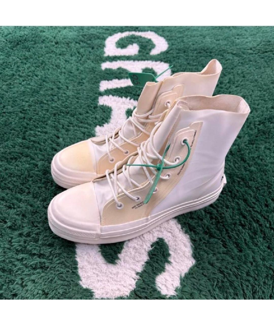 CONVERSE Белые резиновые высокие кроссовки / кеды, фото 9