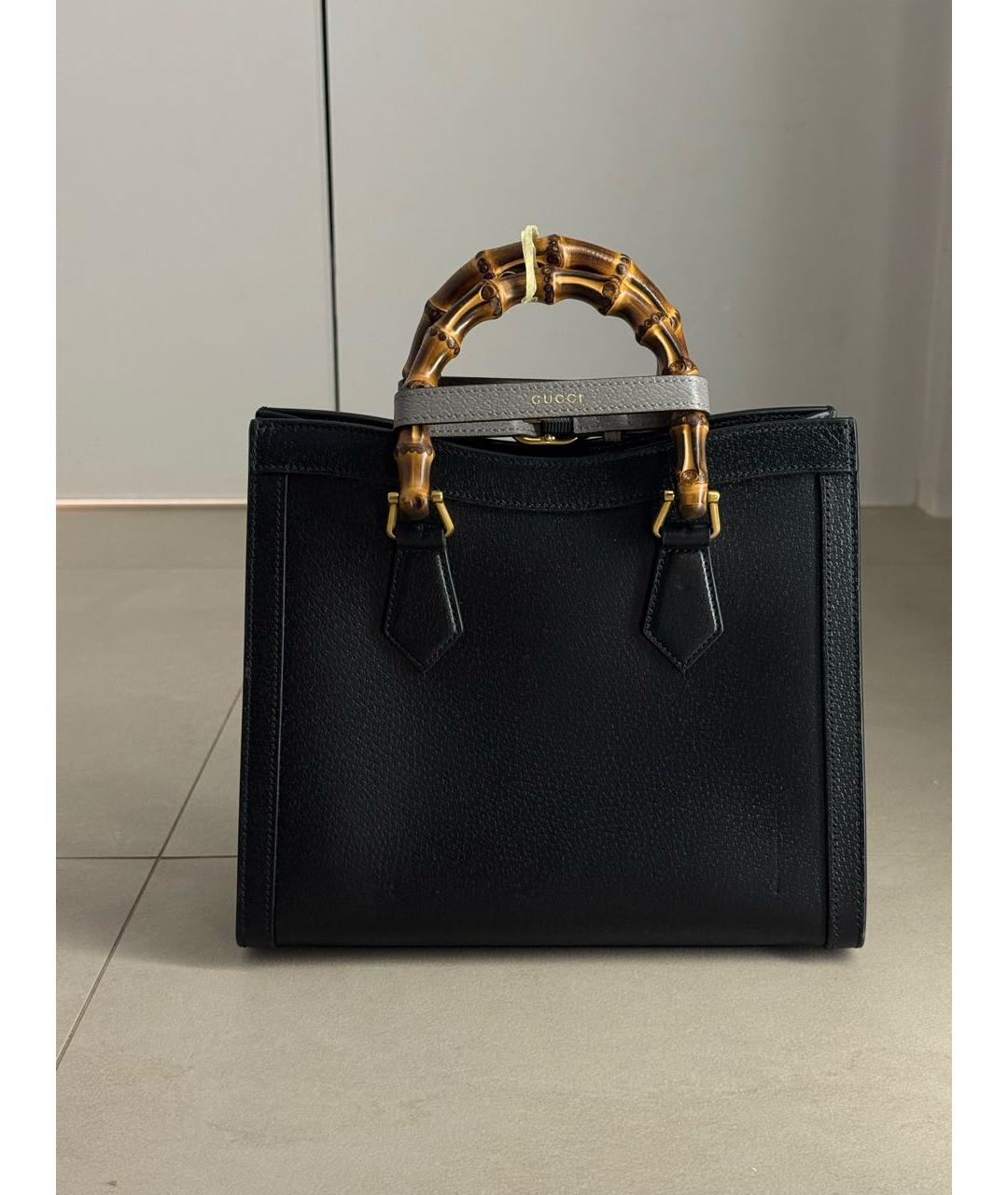 GUCCI Черная кожаная сумка с короткими ручками, фото 3