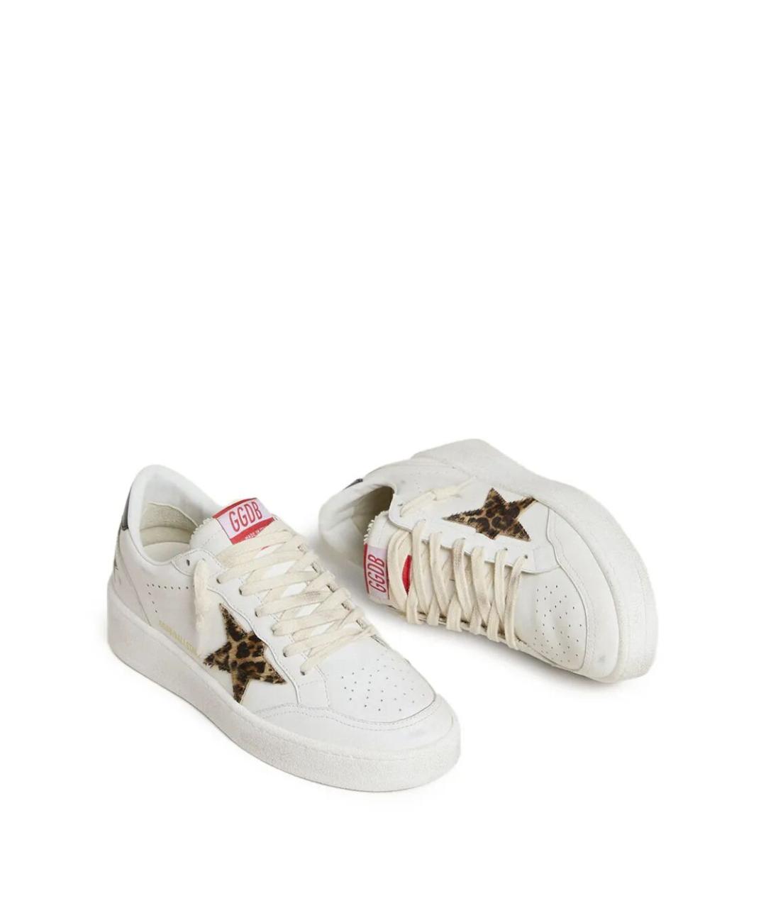 GOLDEN GOOSE DELUXE BRAND Белые кожаные кроссовки, фото 4
