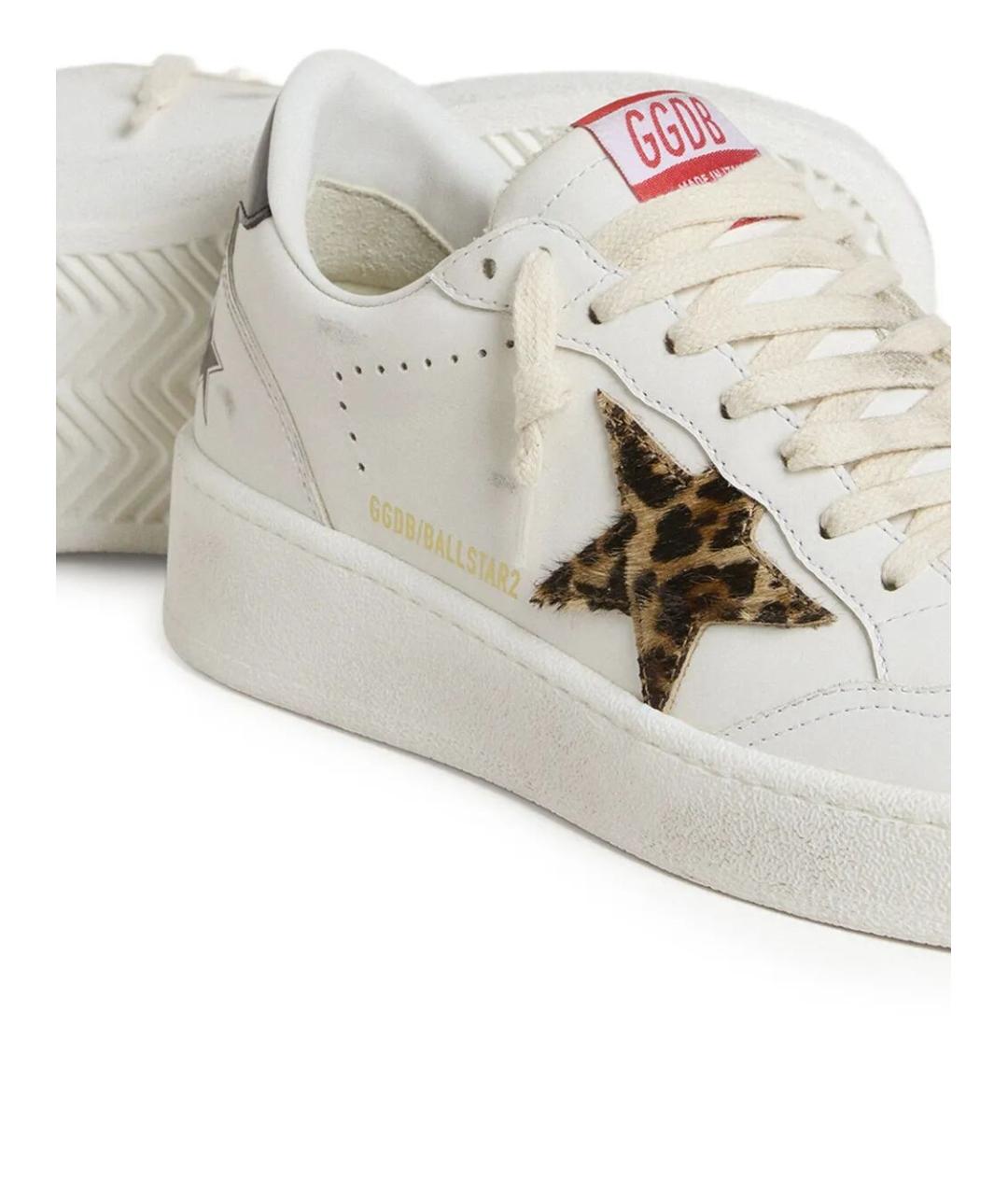 GOLDEN GOOSE DELUXE BRAND Белые кожаные кроссовки, фото 2
