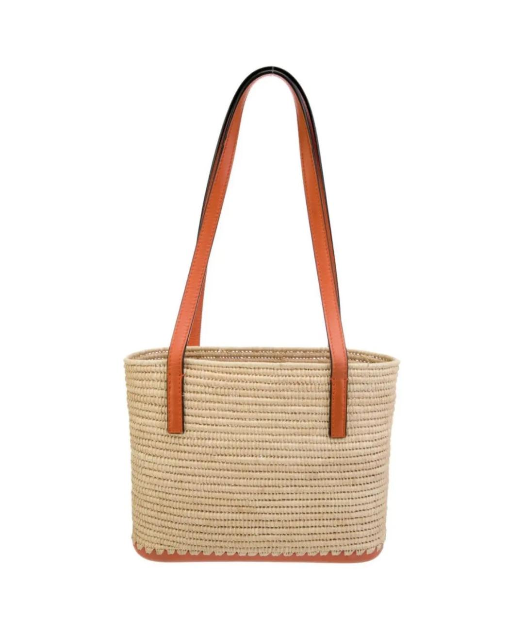 LOEWE Оранжевая твидовая сумка тоут, фото 3