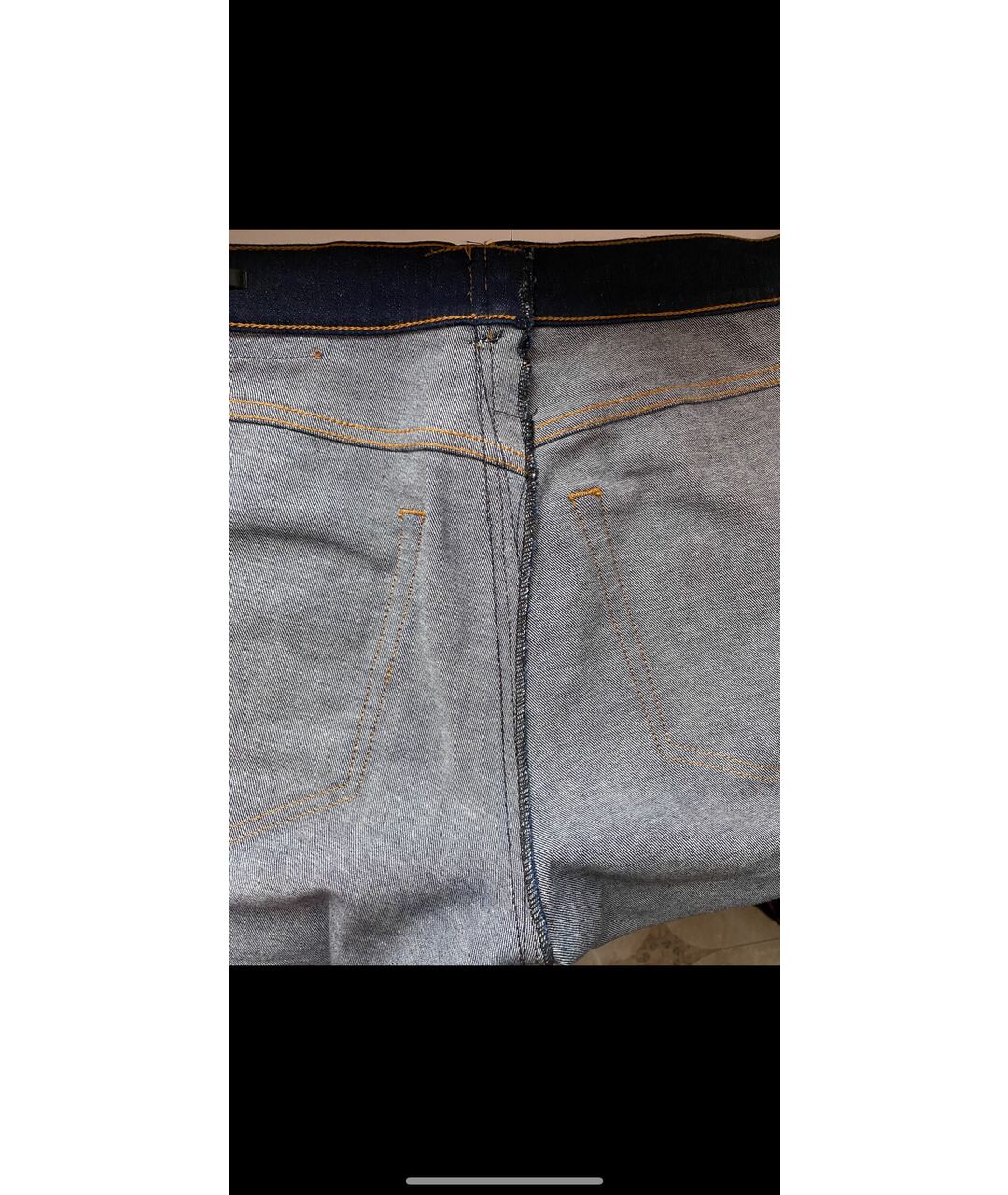 VERSACE Темно-синие хлопко-полиэстеровые джинсы скинни, фото 6