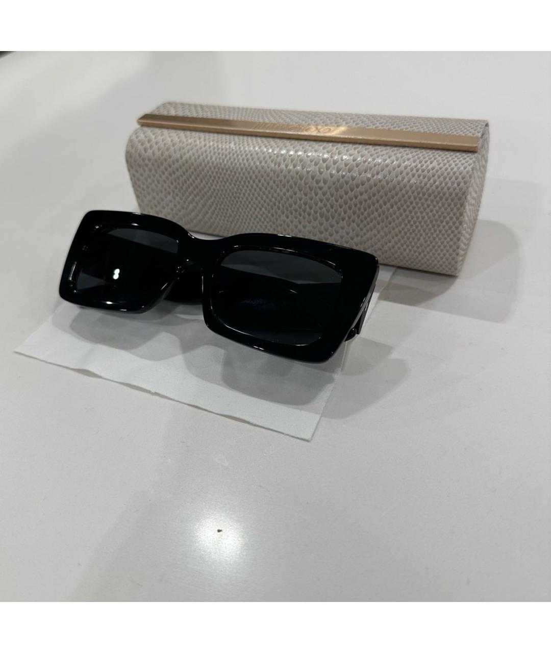 JIMMY CHOO Черные пластиковые солнцезащитные очки, фото 3