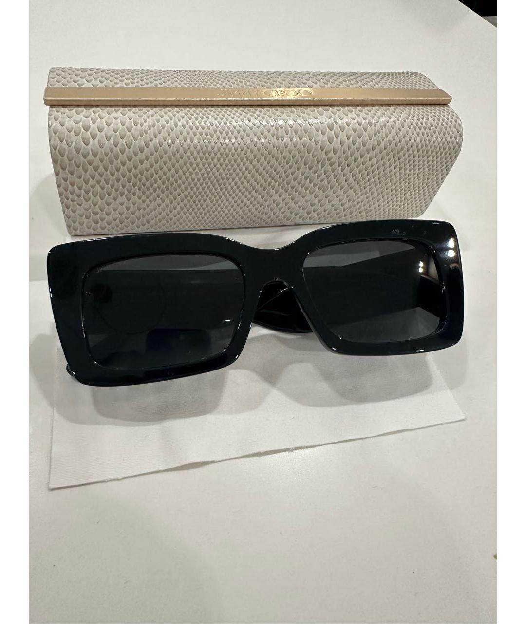 JIMMY CHOO Черные пластиковые солнцезащитные очки, фото 5