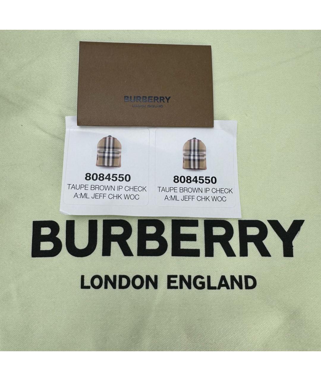 BURBERRY Бежевый тканевый рюкзак, фото 8
