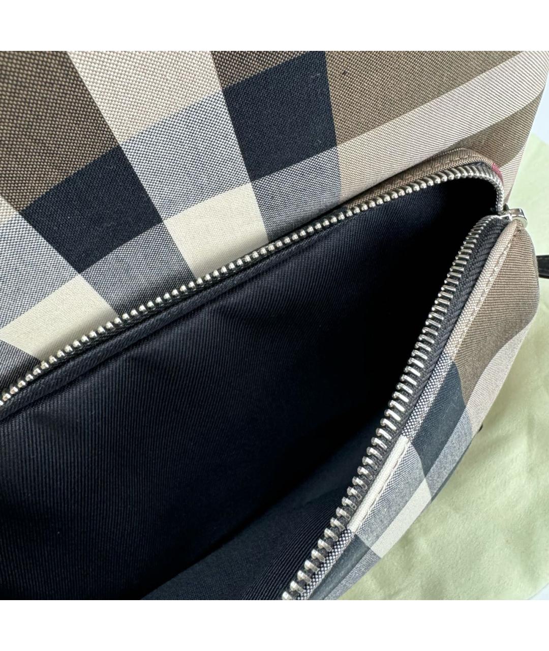 BURBERRY Бежевый тканевый рюкзак, фото 7