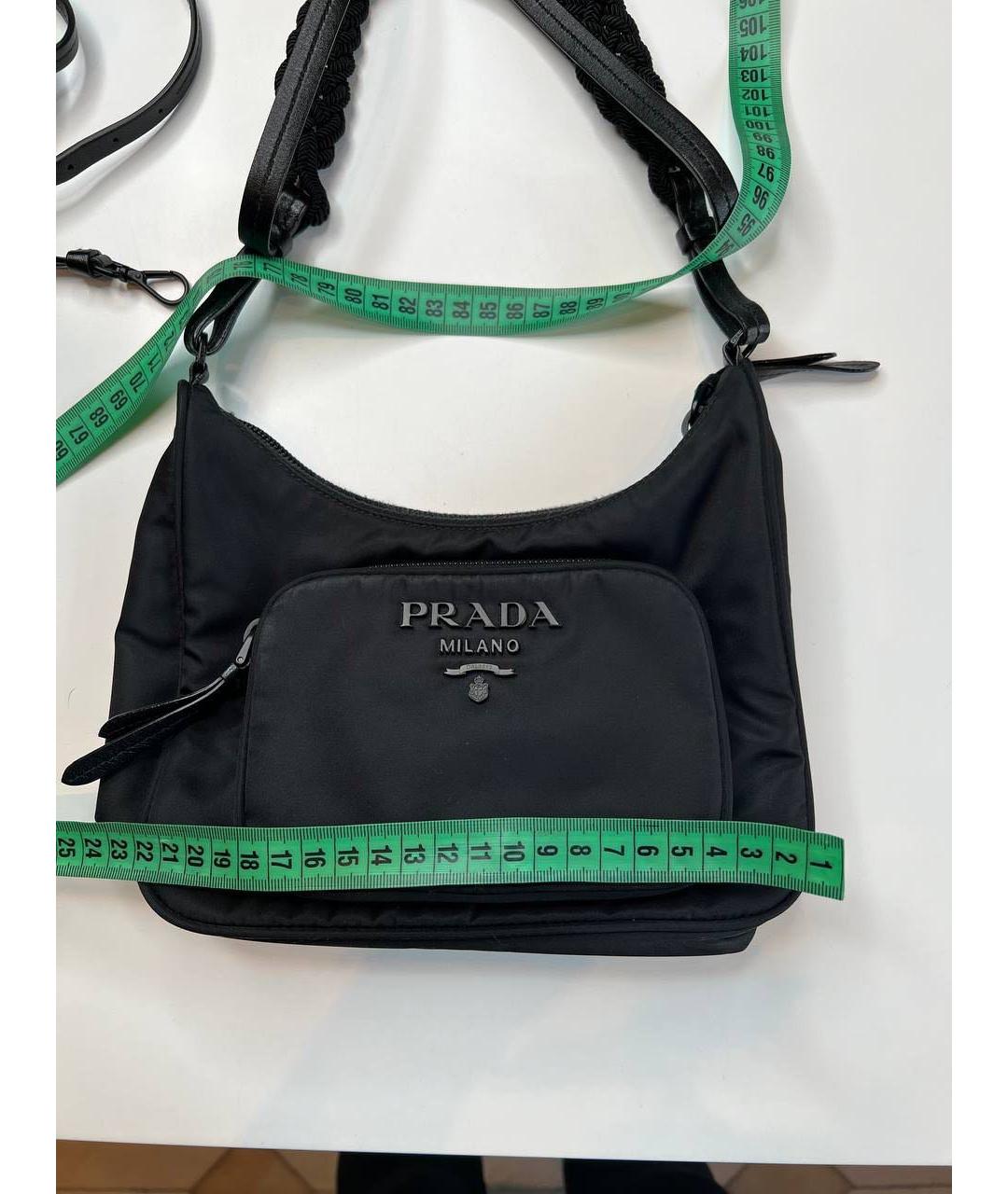PRADA Черная тканевая сумка через плечо, фото 6