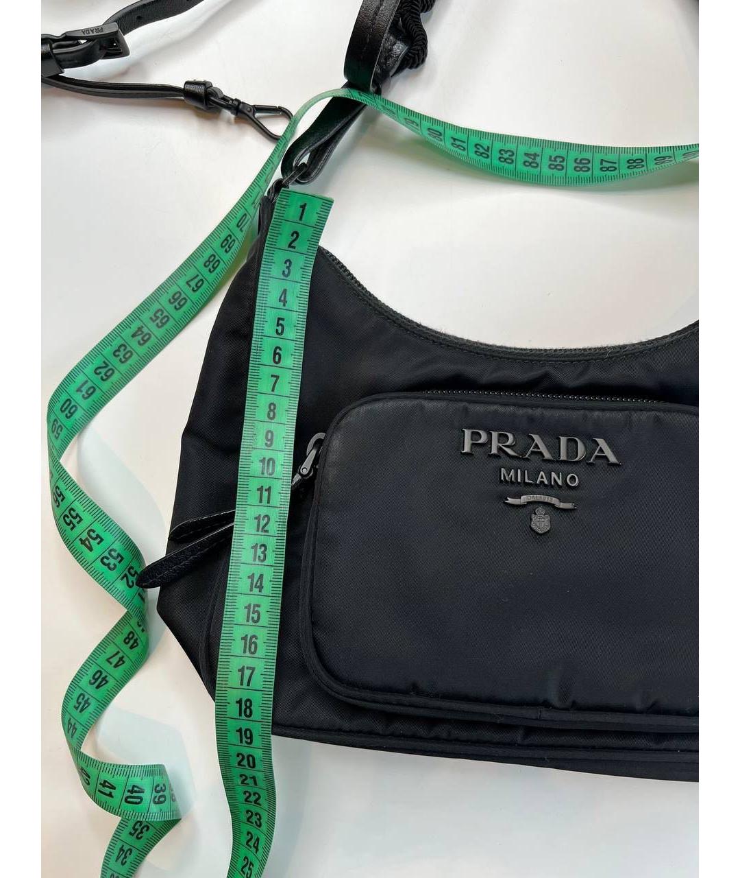 PRADA Черная тканевая сумка через плечо, фото 5