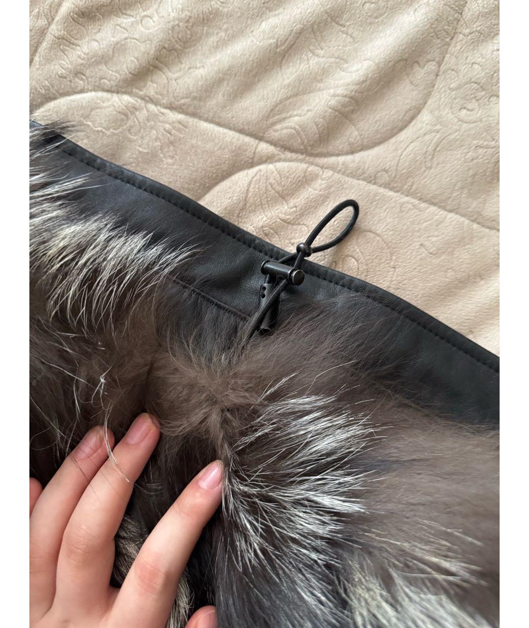 WOOLRICH Черная меховая парка, фото 8