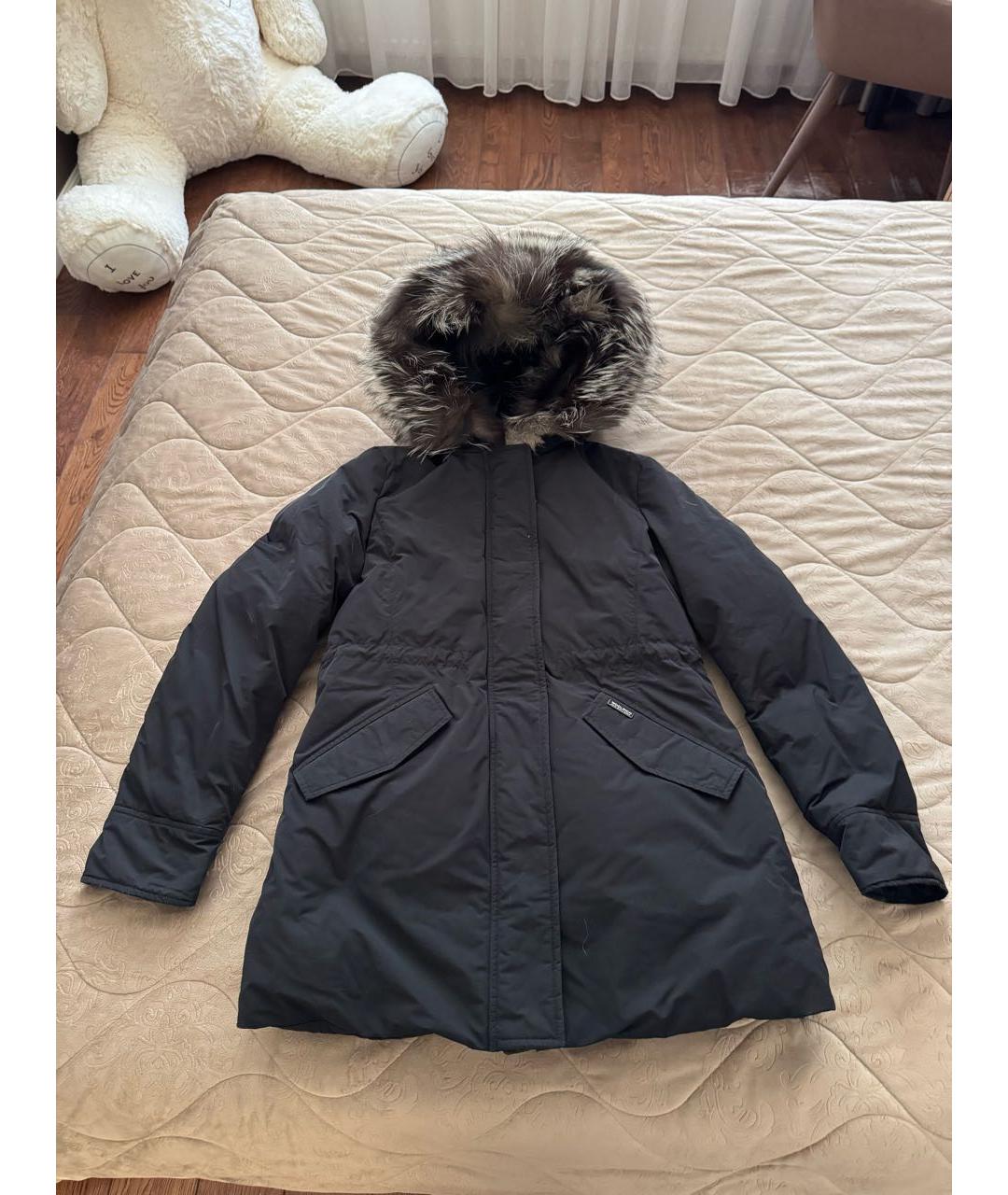 WOOLRICH Черная меховая парка, фото 9