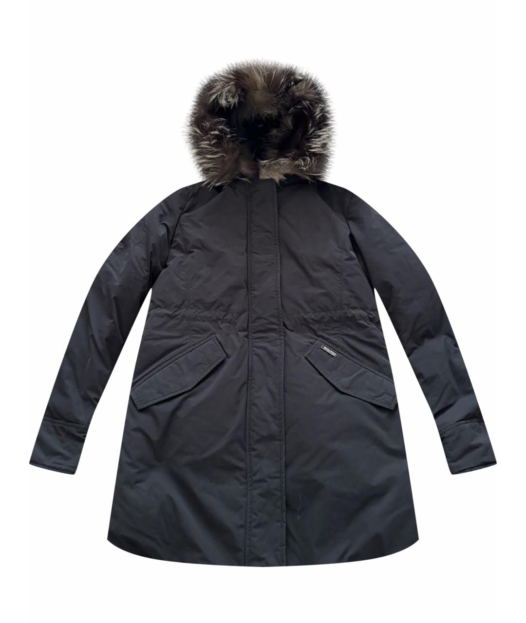 WOOLRICH Черная меховая парка, фото 1