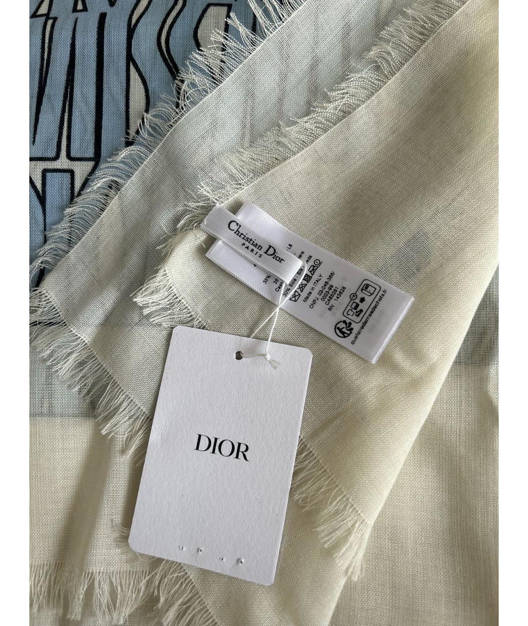 CHRISTIAN DIOR Голубой платок, фото 3