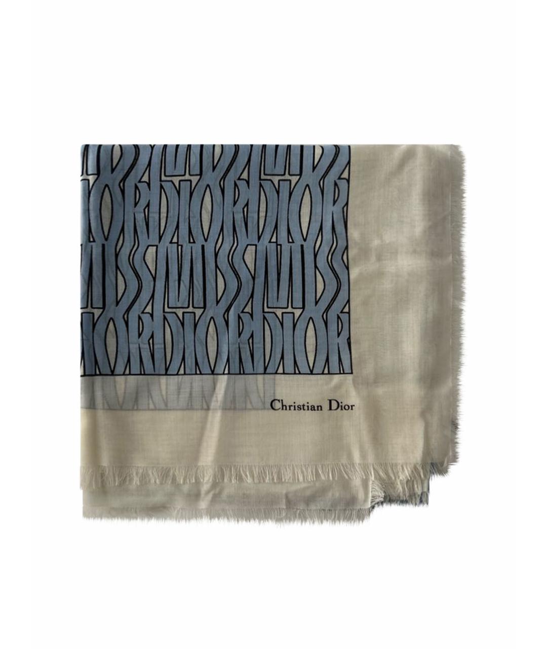 CHRISTIAN DIOR Голубой платок, фото 1