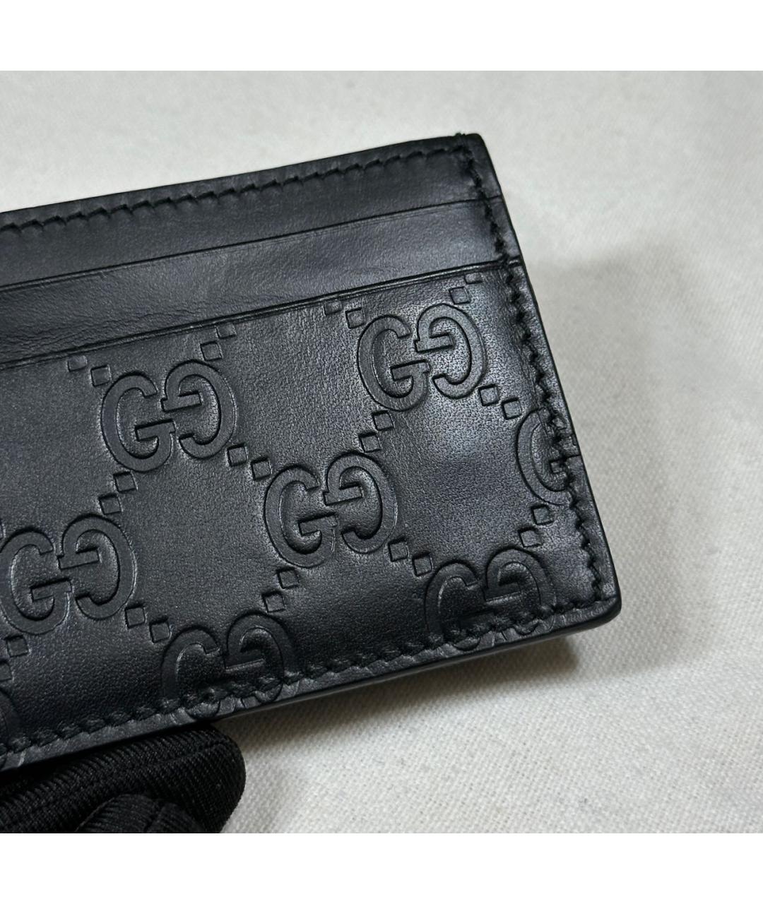 GUCCI Черный кожаный кардхолдер, фото 5