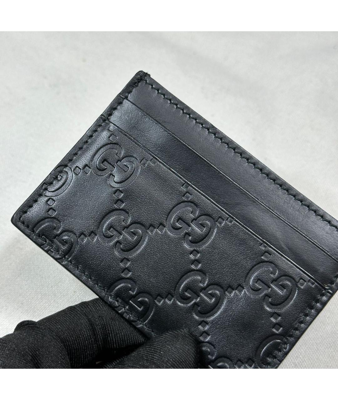 GUCCI Черный кожаный кардхолдер, фото 4