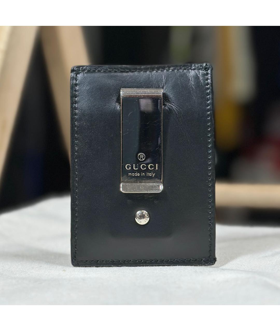 GUCCI Черный кожаный кардхолдер, фото 2