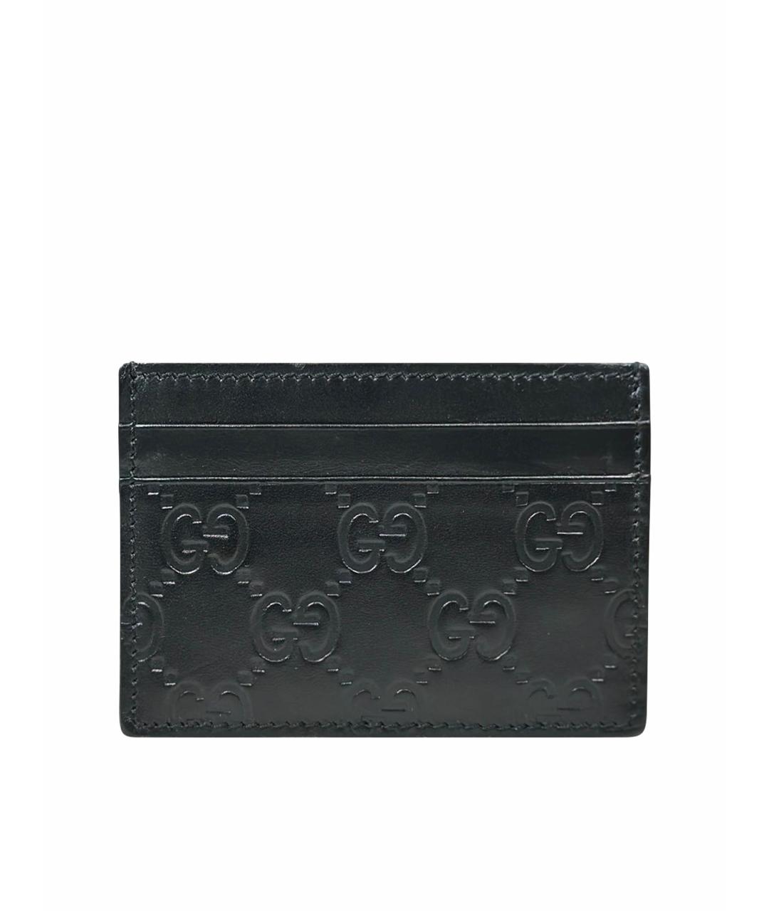 GUCCI Черный кожаный кардхолдер, фото 1