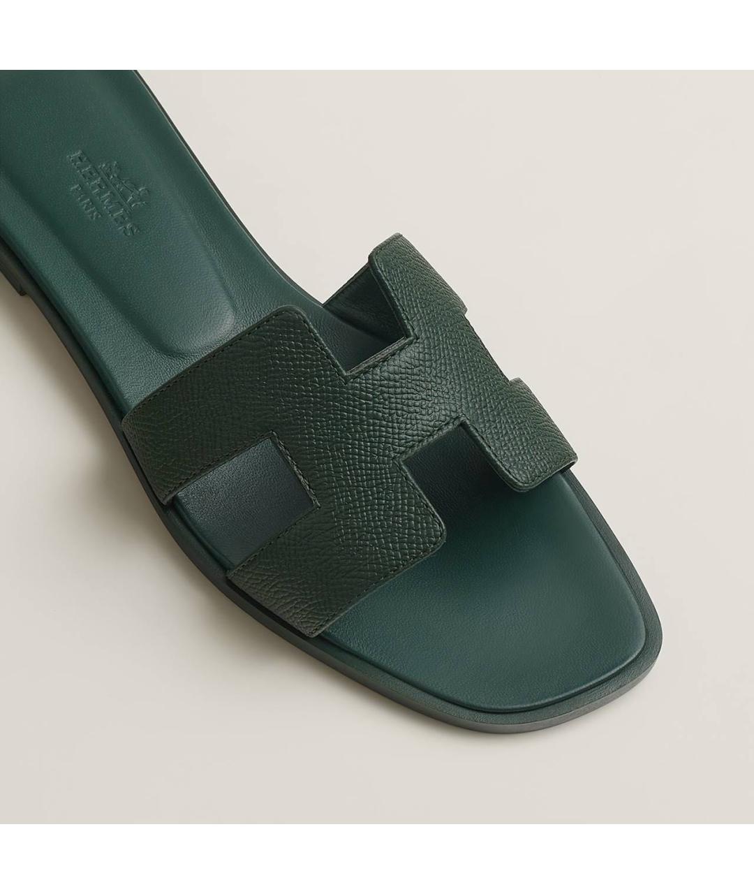 HERMES Кожаные шлепанцы, фото 4