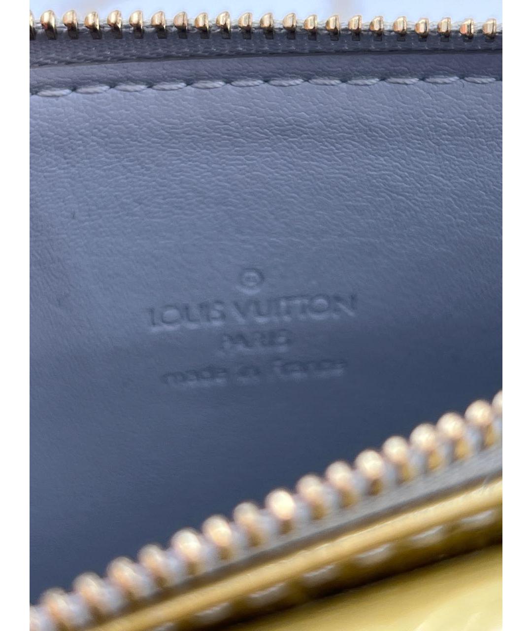 LOUIS VUITTON Горчичная сумка через плечо из лакированной кожи, фото 4