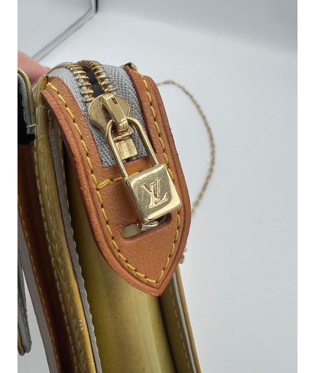 LOUIS VUITTON Горчичная сумка через плечо из лакированной кожи, фото 5