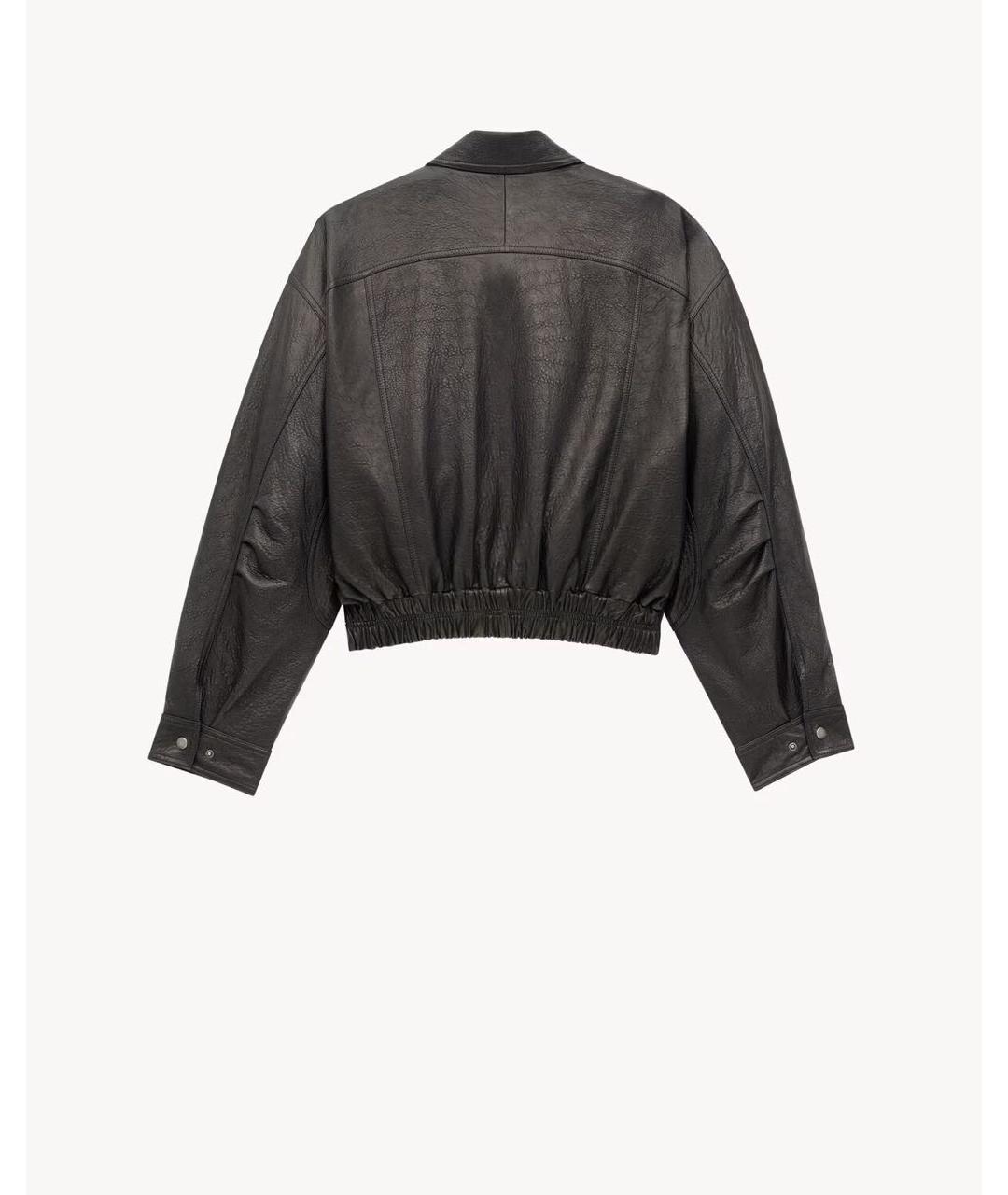 SAINT LAURENT Черная кожаная куртка, фото 2