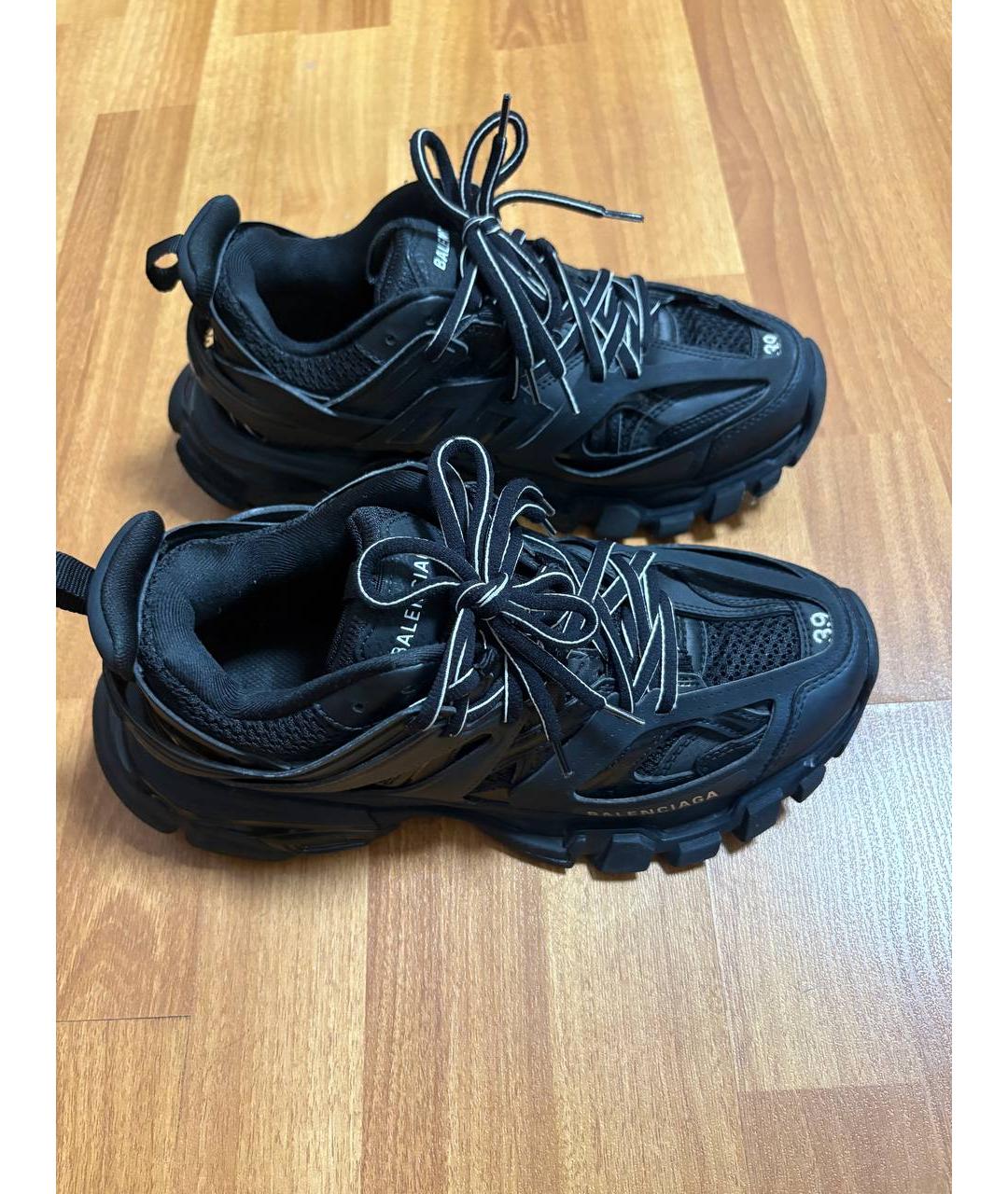 BALENCIAGA Черные кожаные кроссовки, фото 7