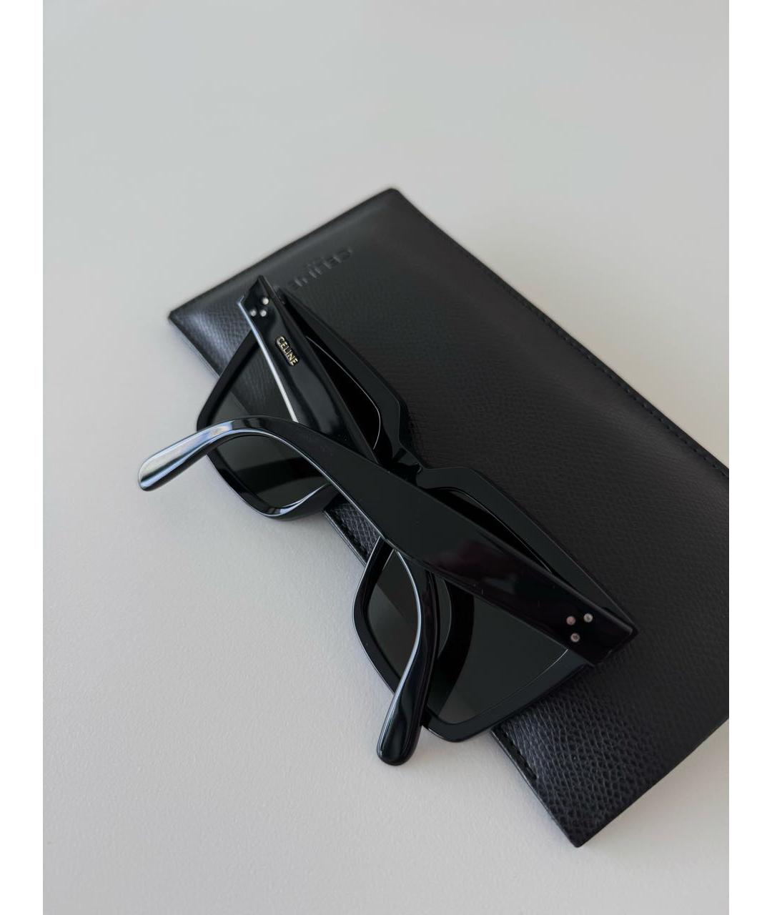 CELINE Черные пластиковые солнцезащитные очки, фото 2
