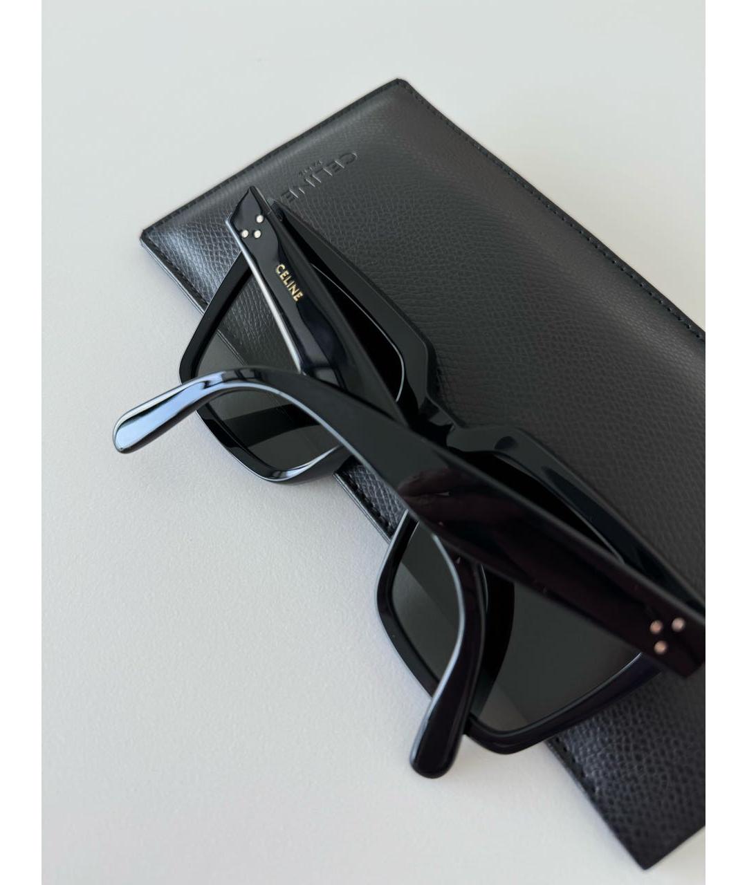 CELINE Черные пластиковые солнцезащитные очки, фото 3