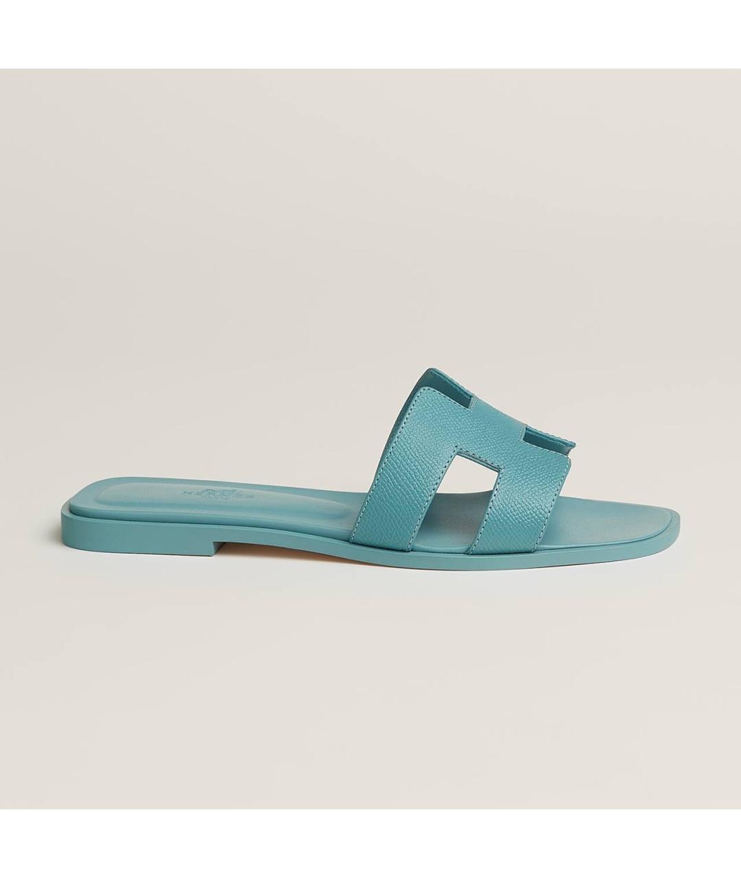 HERMES Кожаные шлепанцы, фото 6