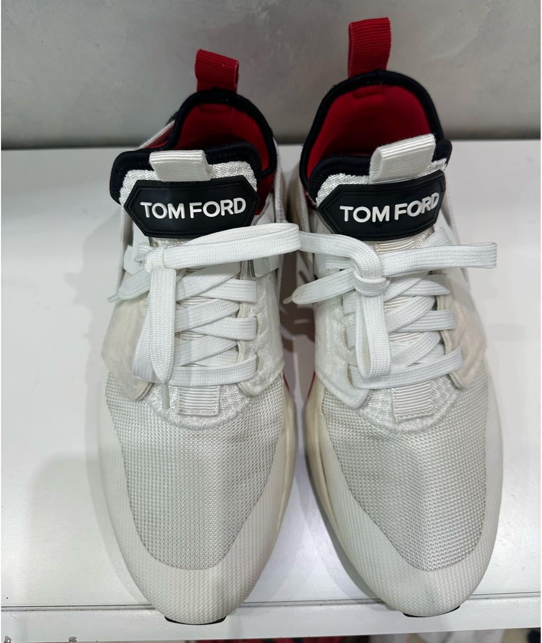 TOM FORD Белые низкие кроссовки / кеды, фото 2